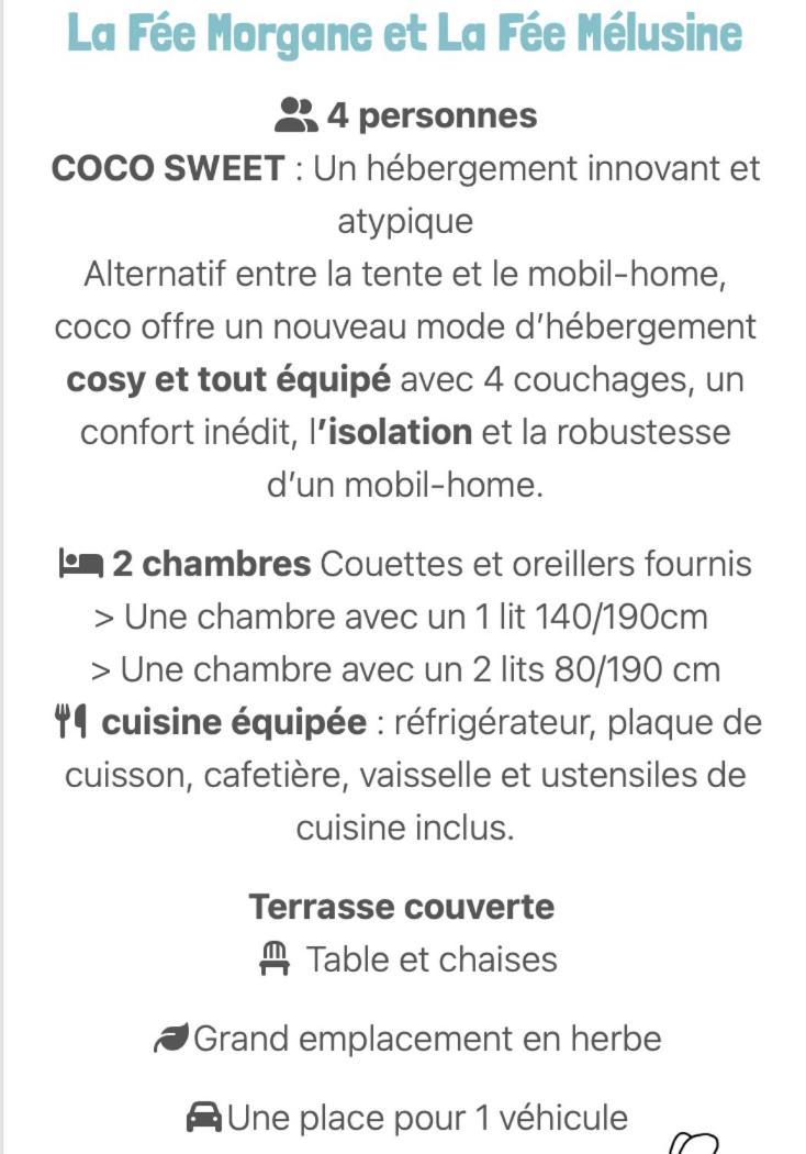 Camping Le Val Aux Fees - Broceliande Concoret Экстерьер фото